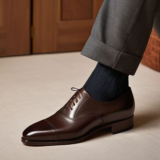 Break in trousers explained: fabric on shoe.