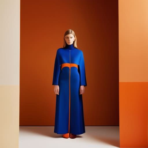 Colour blocking and coordination with three colours.