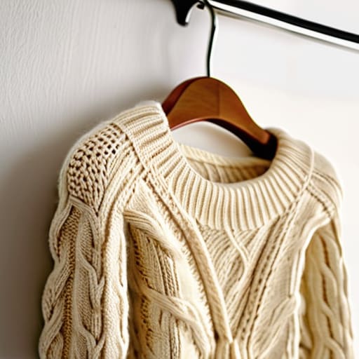 Folding versus hanging heavy knit sweaters.