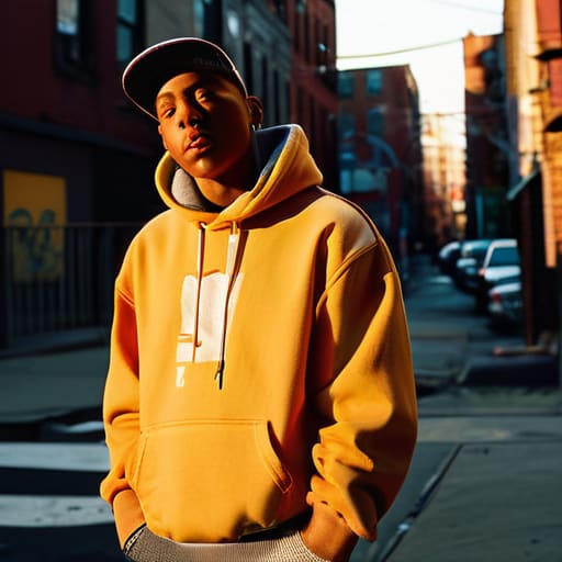 Hip hop influence on clothing in music.