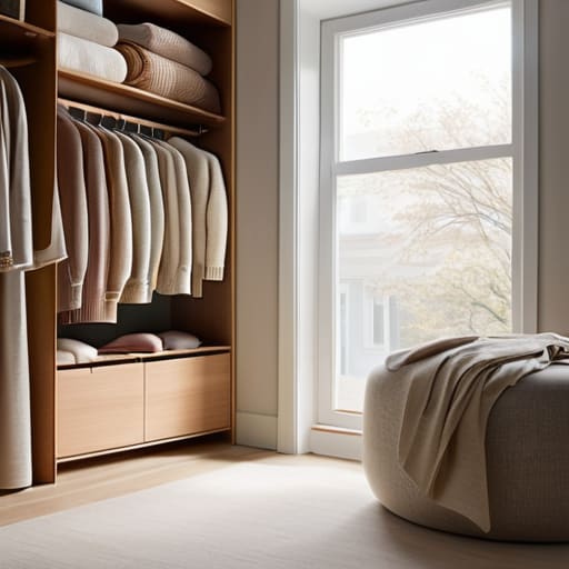 Organizing a seasonal wardrobe rotation.