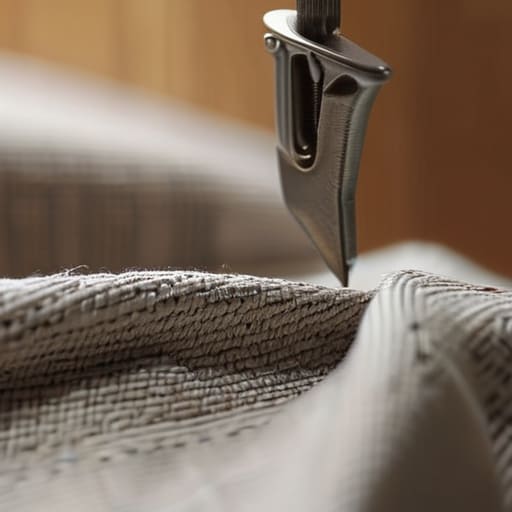 Man taking in a shirt side seam.
