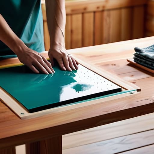 Setting up screen printing at home.