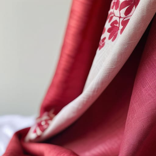 Red item showing colour bleeding and separation.